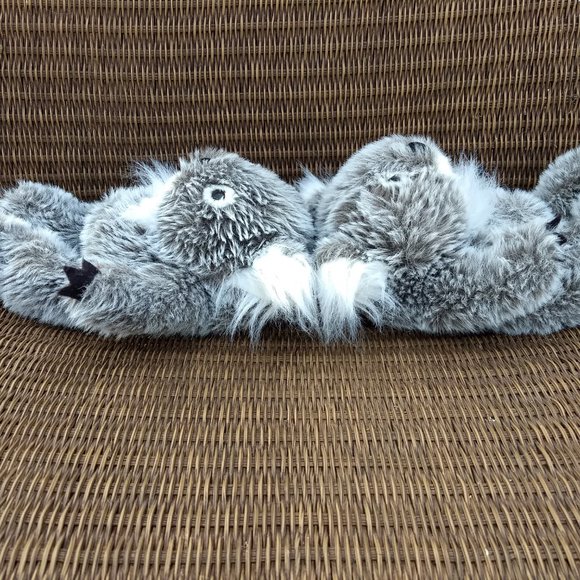 3/$25 vintage 90s plush indoor slippers koala EUC unisex - Picture 7 of 14